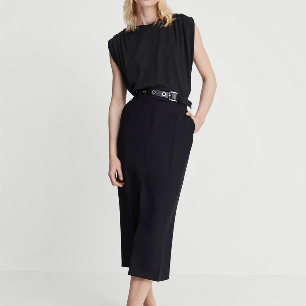 Mango Modal T-Shirt with Ruffled Shoulders - Picture 4 of 10